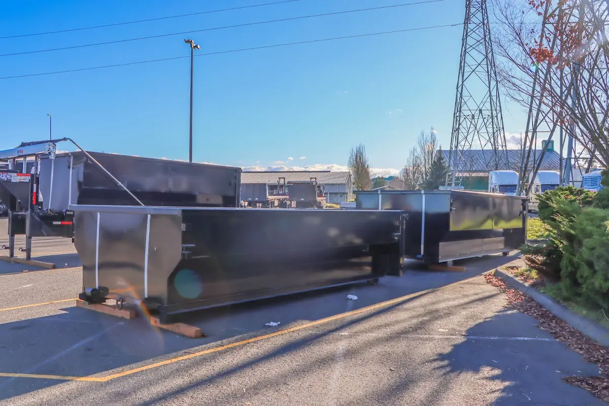 Roll-off dumpster ready for waste disposal at job site for Estate Cleanout Dumpster Rental in Upper St. Clair